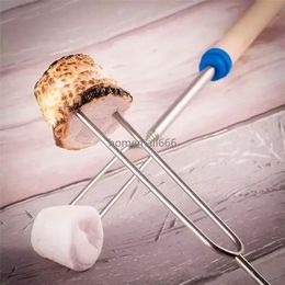 24 Hours Shipping!! Stainless Steel BBQ Marshmallow Roasting Sticks Extending Roaster Telescoping Cooking/baking/barbecue AA