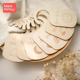 5PC 7PC Wooden Baby Closet Dividers Clothes Organizers born Growth Remembrance for to Toddler Girl Boy Goods 220607