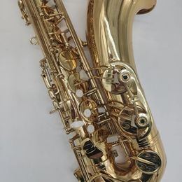 Gold Bb professional Tenor saxophone jazz instrument brass gold-plated engraving exquisite pattern sax professional-grade tone