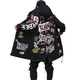 Осенняя куртка MA1 Bomber Coat в Китае есть хип -хоп звезда Swag Tyga Overwear Long Style Casual Trench Coat 201128