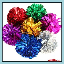 Party Decoration Event Supplies Festive Home Garden 100Pcs 7 Colours Pom Poms Cheerleading Cheering Pompom 5 Dhugd