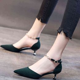 The new spring/summer all-in-one Fairy Wind tip single shoe for women 3cm low heel G220425