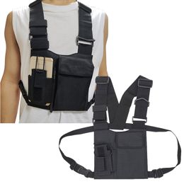 Outdoor Sports Gear Combat Assault Bag Tactical Chest Rig Pouch with Strap Multi-functional Vest NO17-426