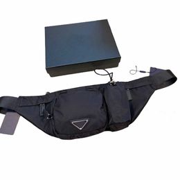 Mens nylon fanny pack travel casual cross body bag High quality chest pocket black waterproof men wallet zipper waist bag256y