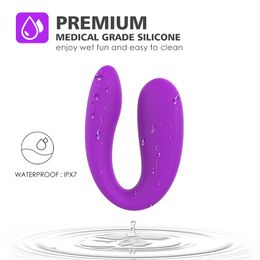 Portable Mini U Shape G-spot Anal Double-head Dildo Vibrator sexy Toy for Women Couple Clitoris Stimulator Vagina Pussy Massager Beauty Items