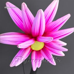 Personalised Hanging Luminous Inflatable Flower 2m/3m Pink Air Blow Up Flower Balloon With LED Light For Club Party Decoration