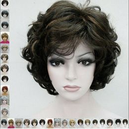 16 Colour Short Curly Women Wig Ladies Daily Natural Hair Wig Cosplay Wigs