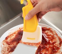 1pc Pan Dish Pot Cleaning Brush Cooking Tool Kitchen Spatula Cake Baking Pastry Tools Dirty Fry Washing Scraper Oil Scraper
