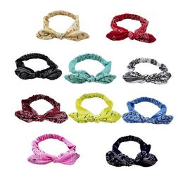 Women Soft Solid Print Headbands Vintage Cross Knot Elastic Hairbands Turban Bandanas Girls Hair Bands Hair Accessories GC1163