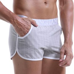 Underpants Men Cotton Shorts Elastic Waist Casual Boxers Homewear UnderpantsUnderpants