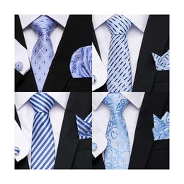 Bow Ties Design Many Color Silk Wedding Present Tie Pocket Squares Set Necktie Suit Accessories Men Floral Lover's DayBow