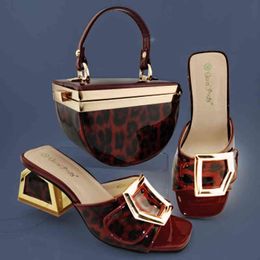 Dress Shoes Patent Leather Ladies and Bag for Party Fashion Women s Pu Lining Material Casual Collocation 220722