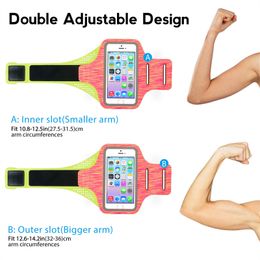 Universal For iPhone 12 13 Pro MAX Samsung S21 S22 Ultra Ect. Mobile Phones Under 6.7 Inche Waterproof Sports Running Armband Case Workout Holder Pouch Cellphone Arm Bag