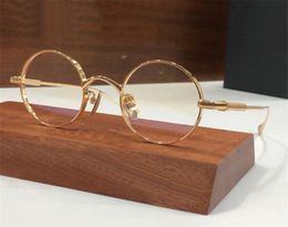 New optical glasses 8112 design eyewear round metal frame vintage simple style clear lens top quality with case transparent eyeglasses