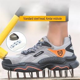 Mens steeltoed work safety casual breathable outdoor shoes antipuncture and comfortable industrial boots Y200915