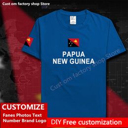 Papua Guinea Guinean t shirt Custom Jersey Fans DIY Name Number Brand High Street Fashion Hip Hop Loose Casual T shirt 220616gx