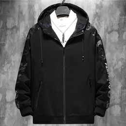 Spring Autumn Men Design Clothes Casual Loose Streetwear Bomber Black Jacket Plus OverSize M-6XL 7XL 8XL 9XL 201128