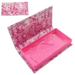 3D eyes fake eyelash packaging rectangle paper box many styles and Colours for option with tray packing separately good quality