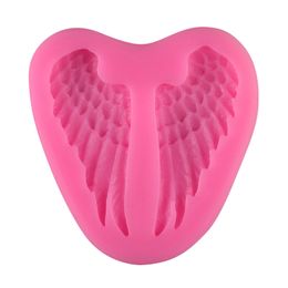 Silicone Kitchen Baking Moulds DIY Cake 1 Pair Of Angel Wings Shape Freeze Tools Cupcake Topper Fondant Sugar Craft Candy Chocolate Molds DH8760