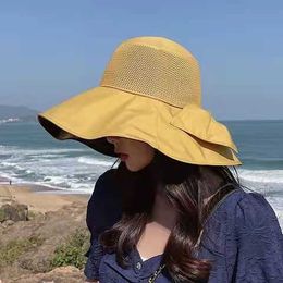 Hat New sunscreen Women's summer black glue sunshade hat with large brim anti ultraviolet outdoor Beach Hat