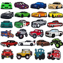 factory price car shoe charms pvc Flat shoecharms buckle shoe accessories garden clog decoration part