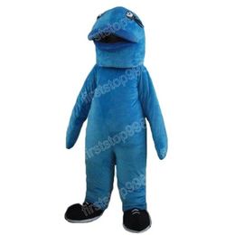 Halloween Blue Fish Mascot Costume Top Quality Cartoon Anime theme character Adults Size Christmas Outdoor Advertising Outfit Suit