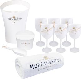 CHAMPAGNE LUXURY PARTY EVENTS WEDDING SETS ICE BUCKET & GLASS & ministrant HAND TOWEL