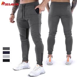 ROEGADYN Fitness Sweatpants Training Jogging Pants Men Foot Mouth Zipper Design Jogging Men'S Sports Pants Gym Pants For Men Gym 220509