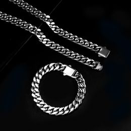 Fashion Brand Four-Sided Grinding Cuban Link choker Chain Hiphop Street Hip Hop Style Titanium Steel 316L Chain Wholesale