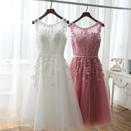 Cocktail Dresses 2022 Applique Pearls Women Short Formal Prom Party Gown