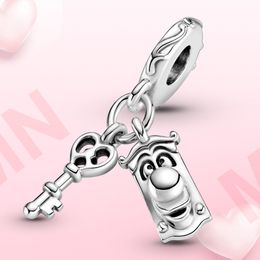 925 Silver charm Jewellery key Dangle Charm bead Original Fit Pandora Bracelet women Jewellery