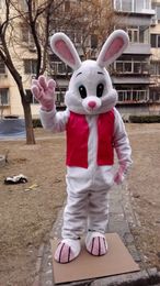 High quality Easter Rabbit Mascot Costumes Halloween Fancy Party Dress Cartoon Character Carnival Xmas Easter Advertising Birthday Party Costume Outfit