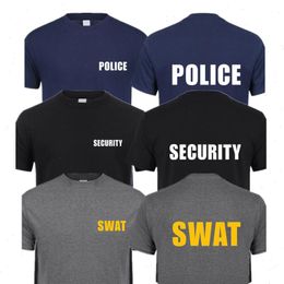 Police Swat Security T Shirts Hombre Camiseta fresca Tops de manga corta QR-003