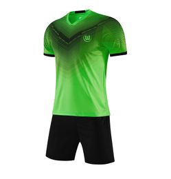 VfL Wolfsburg Kids Tracksuits leisure Jersey Adult Short sleeve suit Set Men's Jersey Outdoor leisure Running sportswear