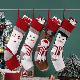 New DIY Sublimation Christmas Decorations Blank fashionable Printing Linen Stockings Socks Halloween Drawstring Sack Large Gift Kids Personalized