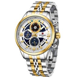 Reward New Dign Luxury Busins Calendar Date Quartz Watch Set Bt Suppliers Alloy Chrono Men Wrist Watch