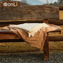 ZonLi Winter Thick Blankets Solid Colour Soft Sofa Blanket Bed Cover Portable Travel Fleece Warm Blankets Bedspread Duvet Bedding 220527