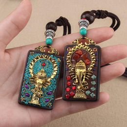 Pendant Necklaces Vintage Ethnic Style Buddha Elephant Pendants & Statement Nepal Exaggerated Long Sweater Necklace Women Men JewelrPend