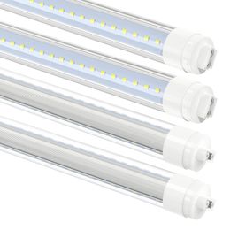 360 Grad T8 LED -Röhrchen 8ft 52W R17D/HO Basis -LED -Außenrohr für doppelseitige Schilder 6000k coole weiße Klare Abdeckung 16 Packs