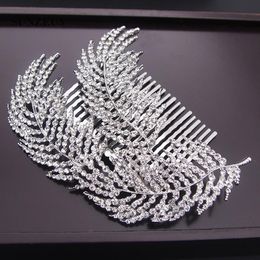 Headpieces Stunning Beaded Bridal Comb Hair Accessories Leaf Sharp Gorgeous Decoration Headband SHA07