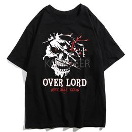 T-shirts pour hommes Ainz Ooal Overlord Albedo Impression d'été Men Men décontracté T-shirt Gothic Hip Hop Harajuku Vintage Tops Tees pour Malemen's