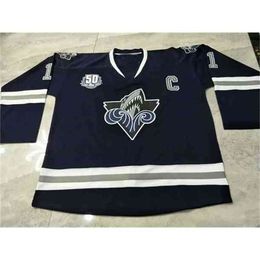 C26 Nik1 Men Vintage CHL Rimouski Oceanic 11 Alexis Lafreniere Frederik Gauthier With 50th Anniversary Patch Hockey Jersey custom any name or number
