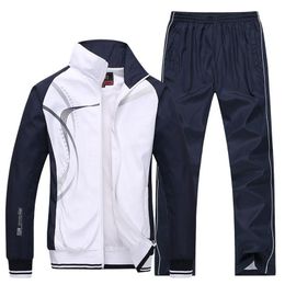 Men's Tracksuits Men Sportswear Spring Autumn Tracksuit 2 Piece Sets Sports Suit JacketPant Sweatsuit Male Fashion Print Clothing Size L-5XL 220826