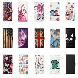 Leather Wallet Cases For Iphone 14 13 Pro 12 11 XR XS MAX 8 7 6 UK USA Flag Camouflage Flower Butterfly Eiffel Tower Credit ID Card Slot Book Stand Holder Flip Cover Pouch