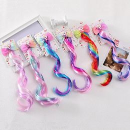 Girl Hairpin Child Twist Hair Clip Simple Barrette Unicorn Cartoon Hair Rope Accessories Kids Wig Rope Hair Head Wear GC901