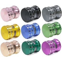 The latest 63X67mm Smoke grinder four -layer Aluminium alloy pattern smoke grinding device many styles support custom LOGO