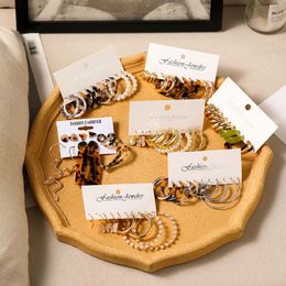 Hoop & Huggie Bohemian Gold Colour Snake Butterfly Drop Earrings Set For Women Pearl Acrylic Dangle 2022 Trend Of JewelryHoop