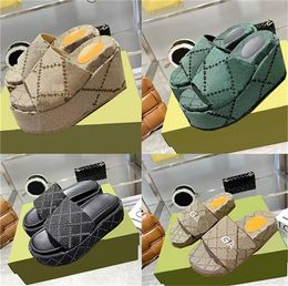 Luxury slipper ladies Multicolor platform sandal lambskin style Flat Slides Designer Sandals fashion summer casual slippers Top Quality size 35-45