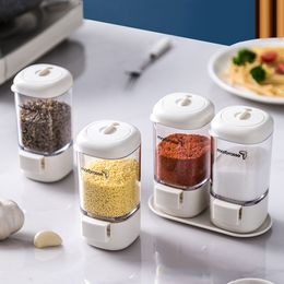 Metering Push Type Seasoning Bottle Rotary Sealed Household Kitchen Salt Monosodium Glutamate Seasoning Jar New