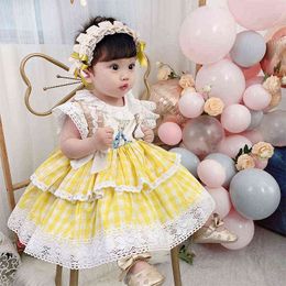 2021 Summer Kids Dress for Girls Baby Party Dress for Kids Wedding Dress Girl Newborn Ball Gown Lolita Party Princess Vestidos G220428